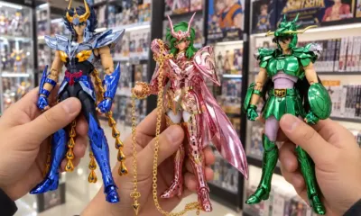 3 figuras de Caballeros del Zodiaco
