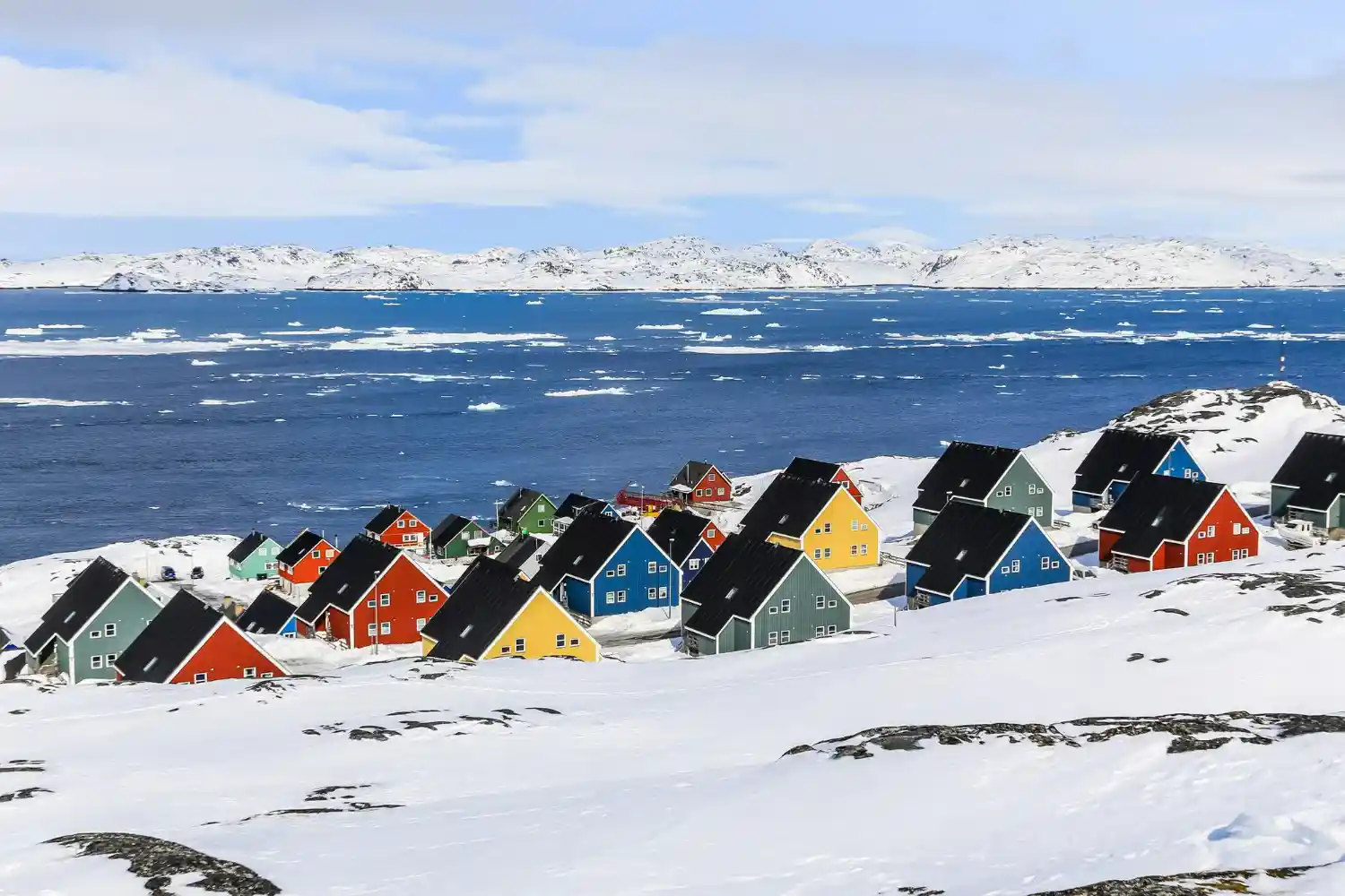 Casas de colores en Groenlandia