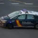 Coche policia nacional en una calle valenciana
