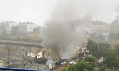 Foto del accidente de Alvia