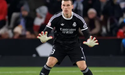 Lunin con el Real Madrid en 2026