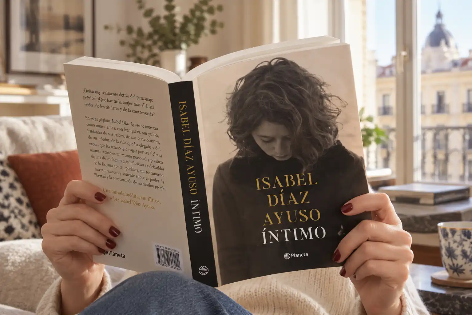 Mujer lee el libro de Ayuso