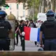 Policias franceses en las calles de Lyon