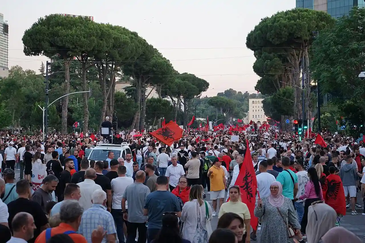Protestas en Alabania en 2026