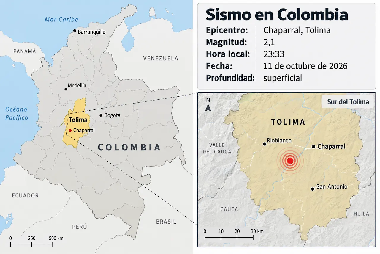 Temblor en Colombia 12 octubre
