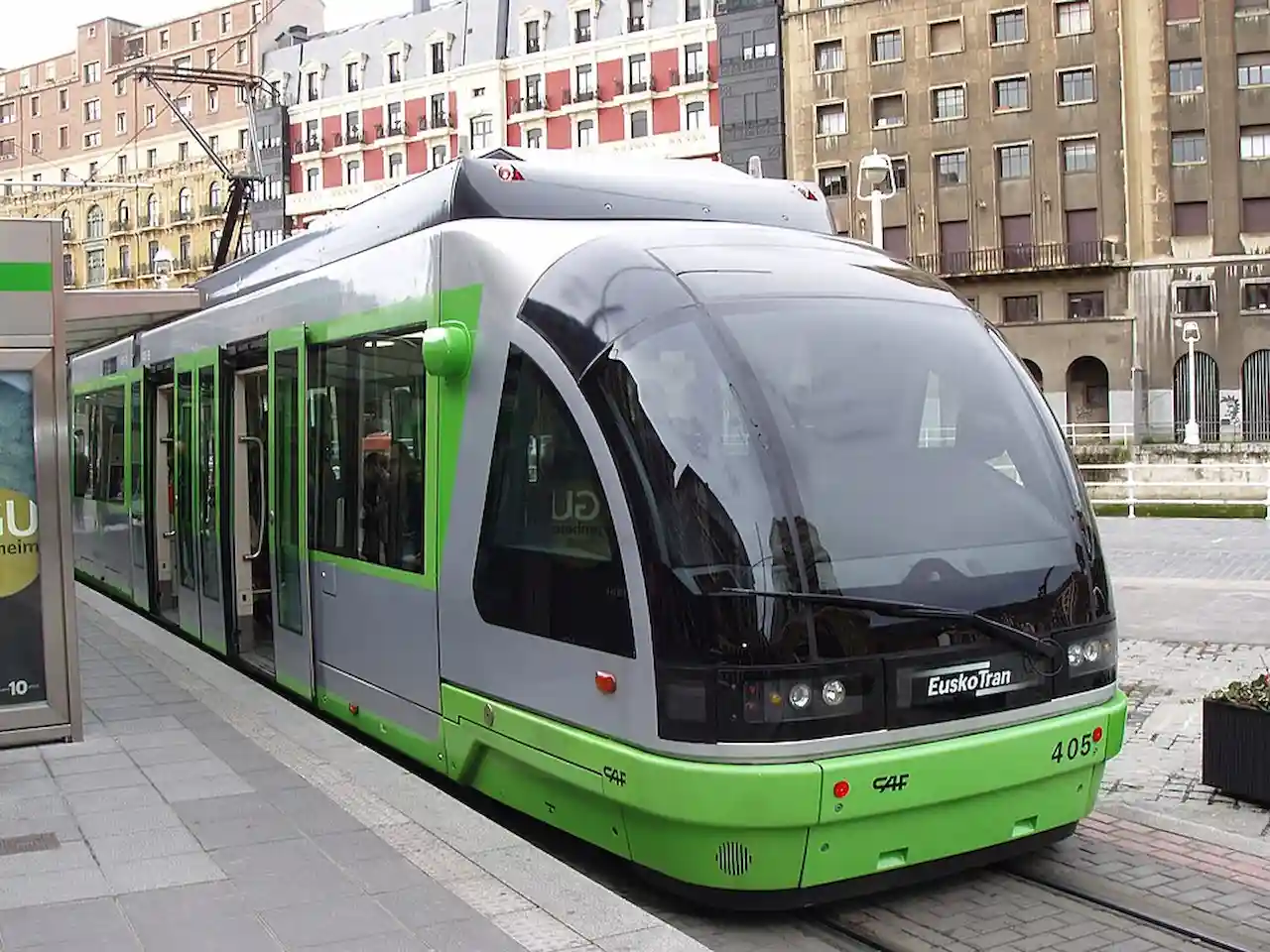 Un tranvía de Bilbao