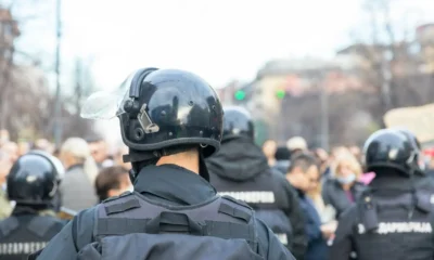 Varios policias antidisturbios en Madrid