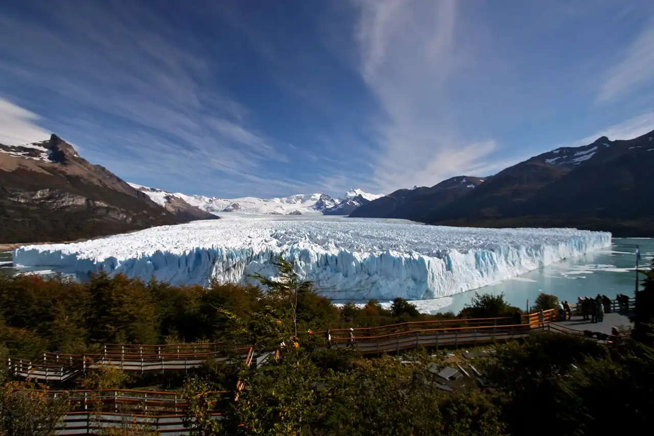 Vista del glaciar Perito Moreno desde lado oeste
