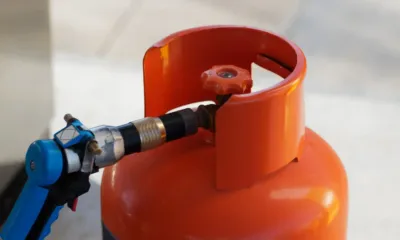 bombona de butano enchufada
