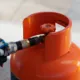 bombona de butano enchufada