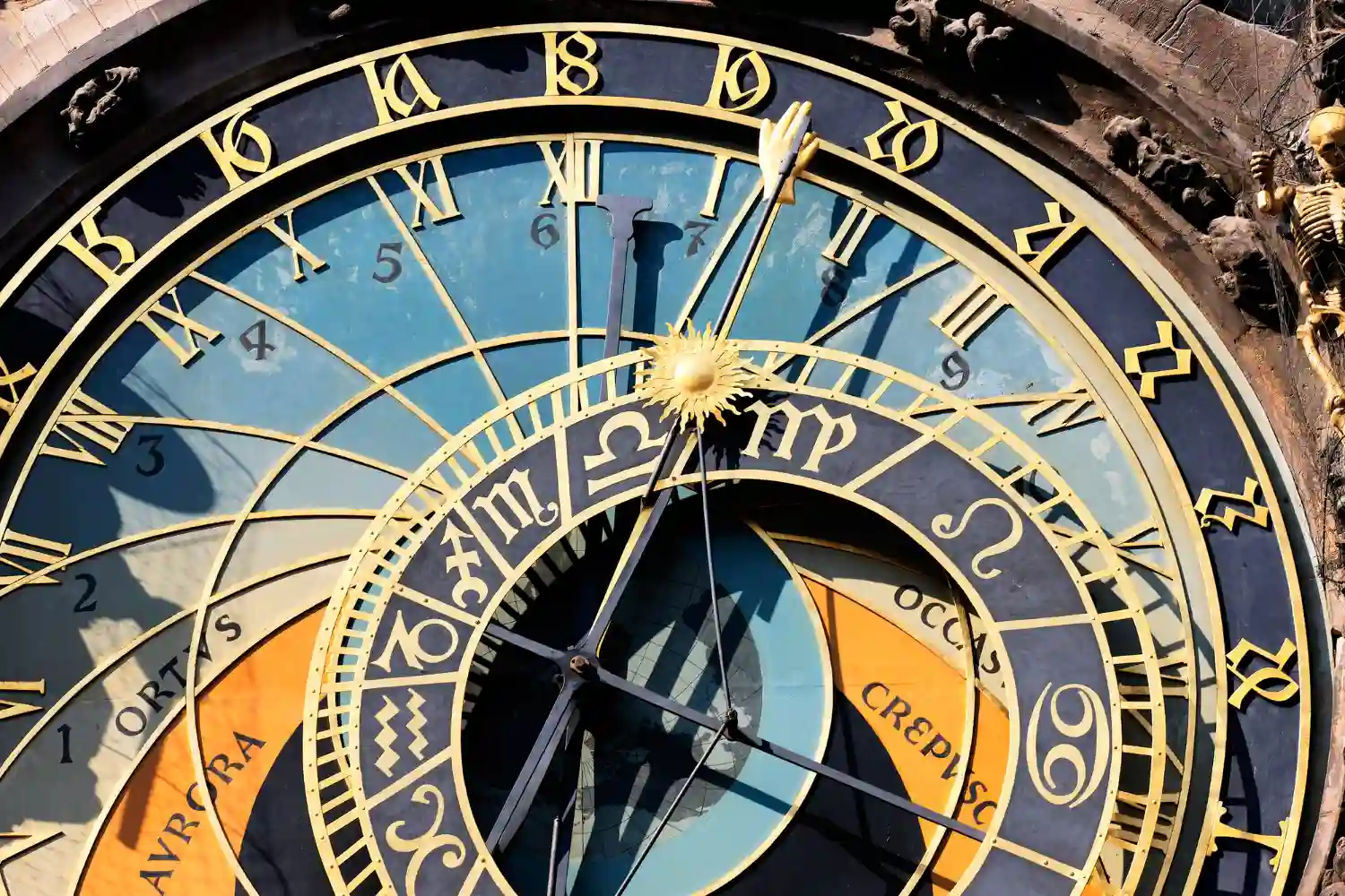 reloj antiguo calculo estrellas zodiaco
