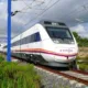 un tren de renfe en marcha